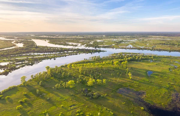 Pianura Alluvionale Del Fiume Prypiac Prypiat Mattino — Foto Stock