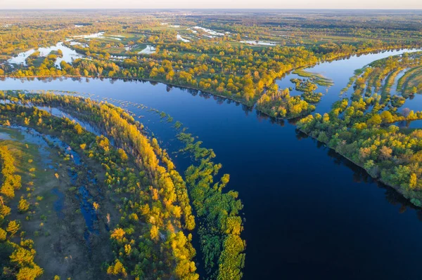 Plaine Inondable Rivière Prypiac Prypiat Matin — Photo