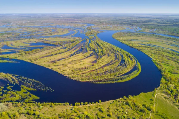 Plaine Inondable Rivière Prypiac Prypiat Matin — Photo