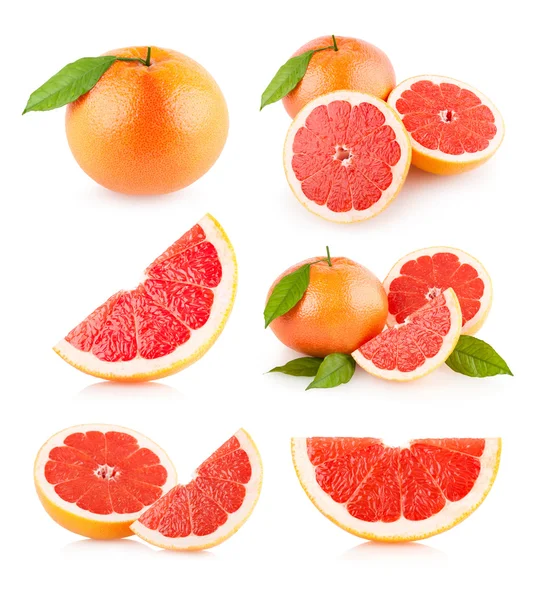 6 grapefruit beelden — Stockfoto