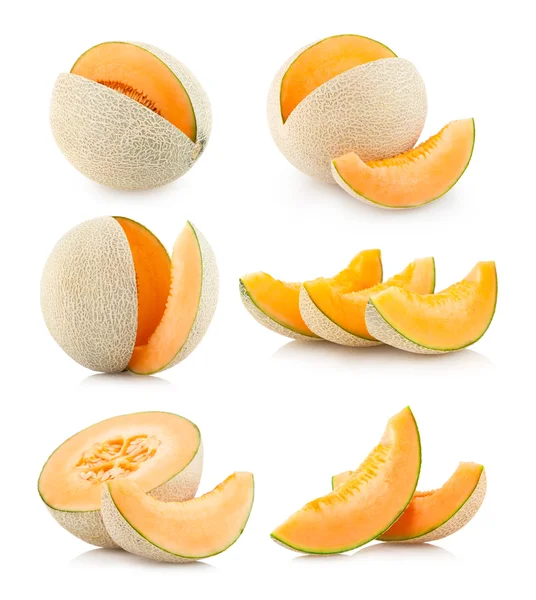 6 cantaloupemelon bilder — Stockfoto