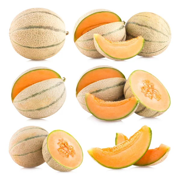 6 przedstawia melon kantalupa — Zdjęcie stockowe