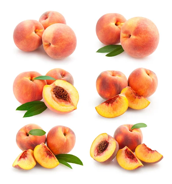 6 peach images — Stock Photo, Image