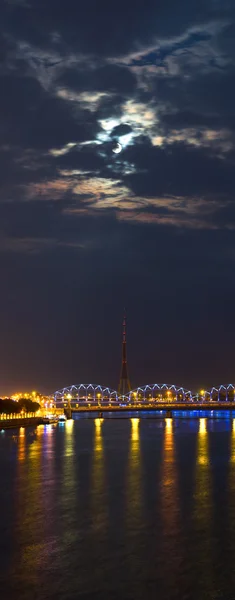 Nachtlichter in Riga — Stockfoto