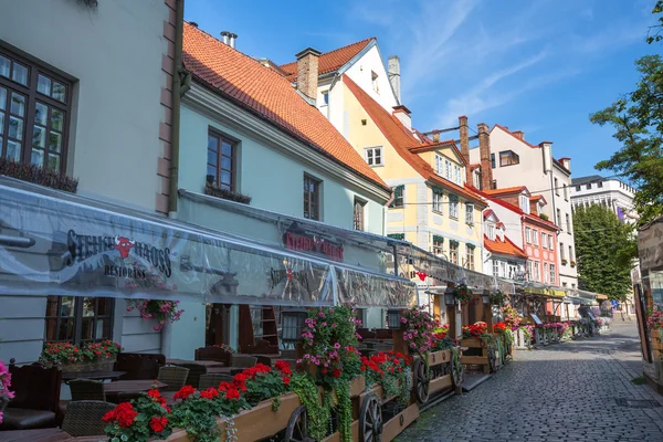 Old street at the center of Riga — Stock Photo, Image