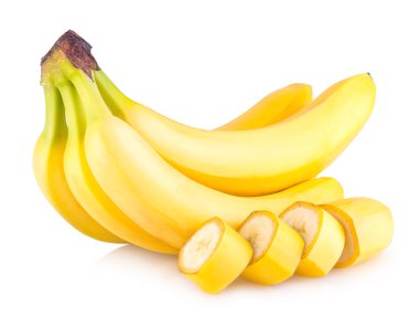 Banana bunch with slices clipart