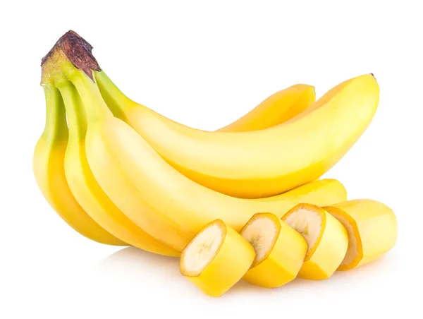 Banana bunch with slices — Stock Photo, Image