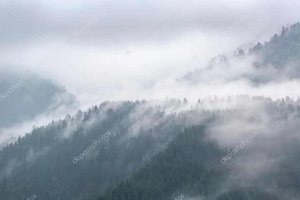 Cloudy day in mountains