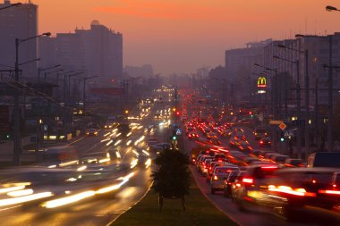 Akşam trafiğinde Minsk