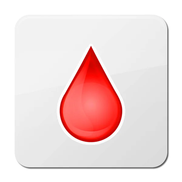 Blood Drop Isolated White Background Illustration — Stock Photo, Image