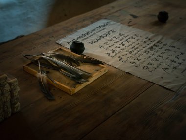 Çek Cumhuriyeti, Velehrad, Modra, 25 Temmuz 2021: Eski Kilise Slavonik Alfabesi
