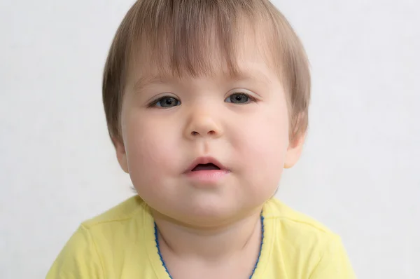 Bebê menina engraçado retrato — Fotografia de Stock