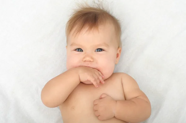 Schattige baby glimlachen — Stockfoto