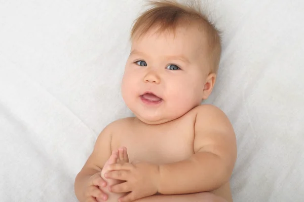 Søtt babyportrett – stockfoto