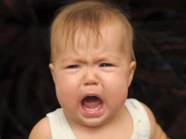 Portrait of baby crying — Stock Photo, Image
