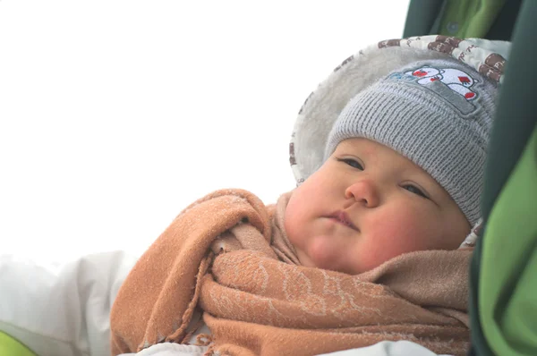 Baby in winter clothes — Stock Photo, Image