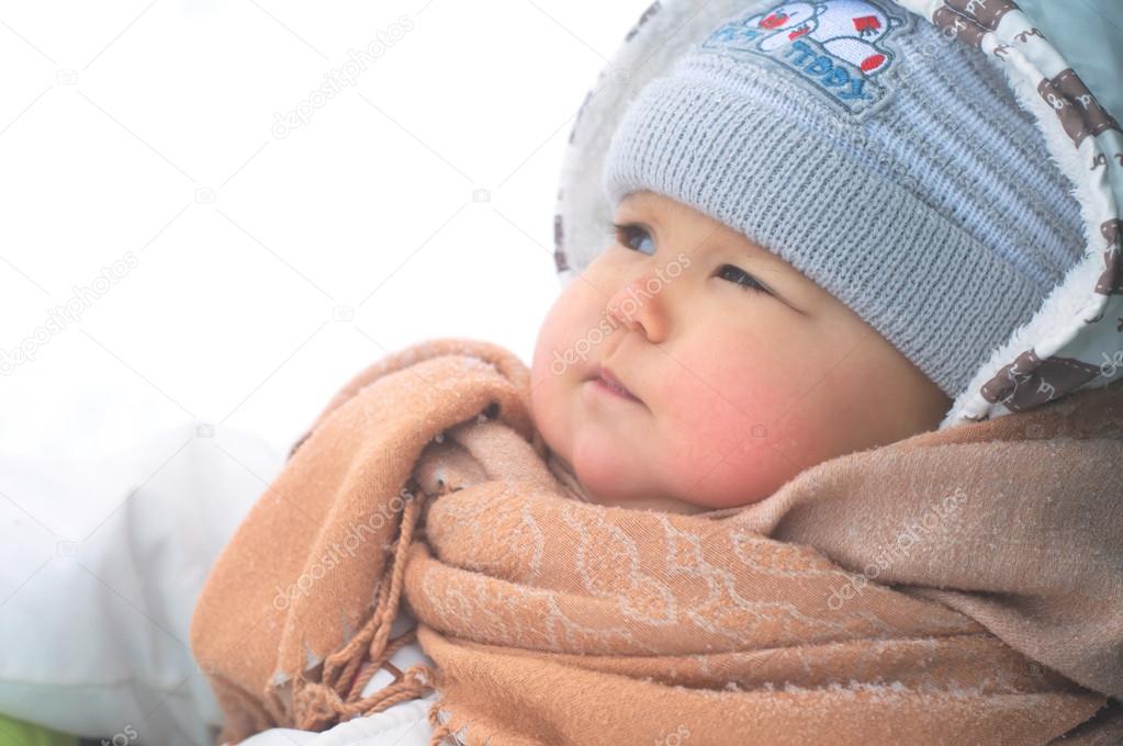Baby in winter clothes