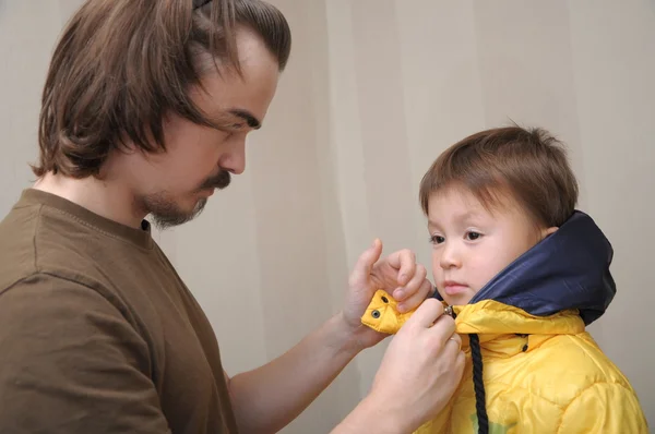 Vader zoon kleding — Stockfoto