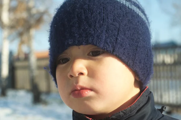 Boy portrait in winter — Stock Photo, Image