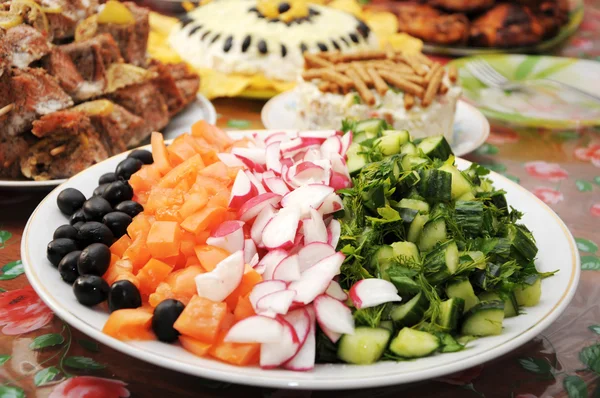 Festive table dishes — Stock Photo, Image