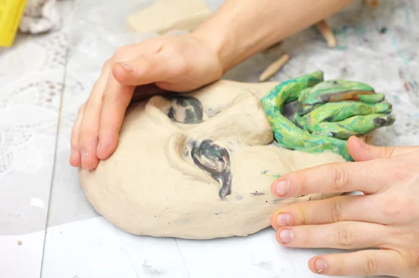 Sculpting craft with plasticine — Stock Photo, Image