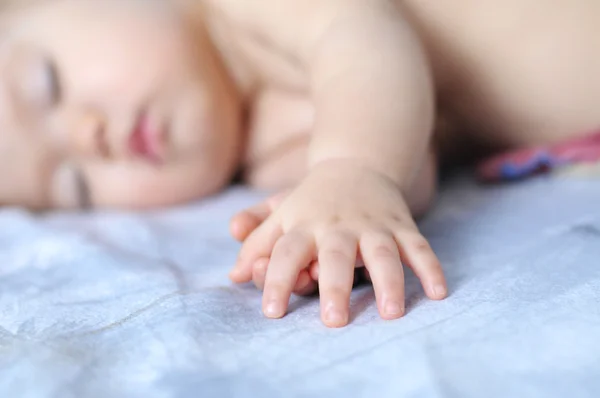 Sleeping baby finger — Stock Photo, Image