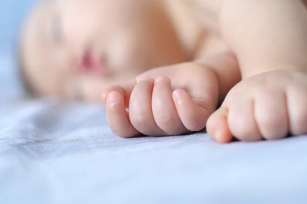 Sleeping baby finger — Stock Photo, Image