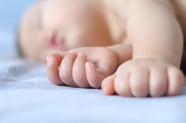 Sleeping baby finger — Stock Photo, Image