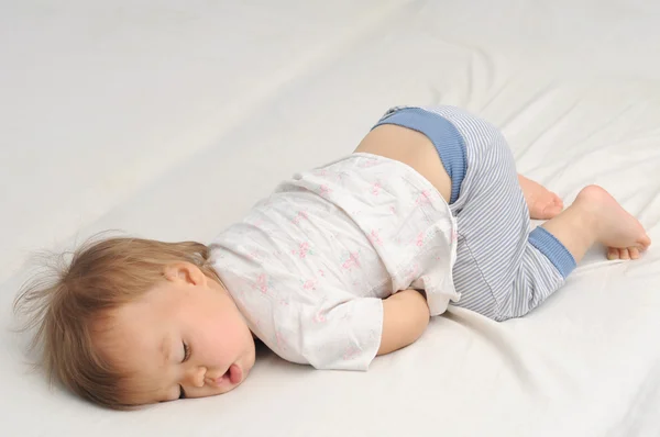Bambino dormire bottom up — Foto Stock