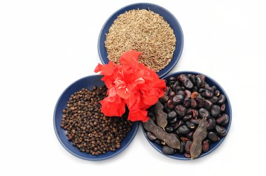 Fasulye, kimyon ve karabiber ile Çin gül