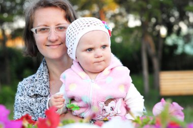 Anne ve bebek açık
