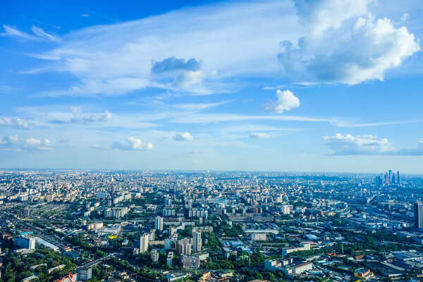 HDR Aerial view of Moscow