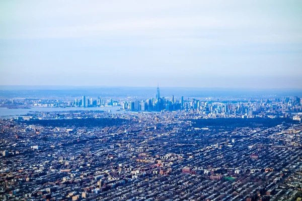 纽约州的 Hdr 空中视图 — 图库照片