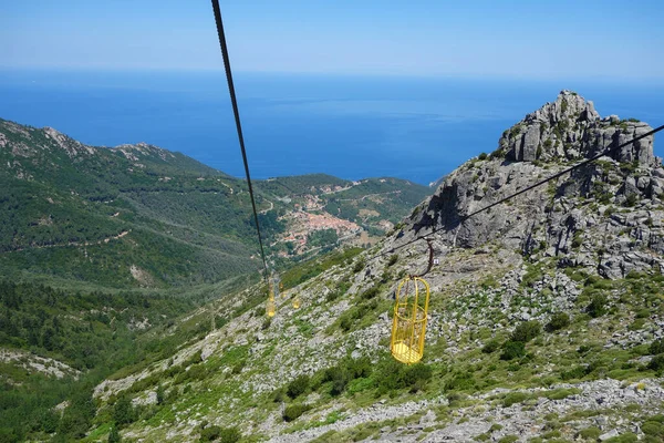 Monte Capanne Mountain Cable Car Elba Italy — Stock Photo, Image