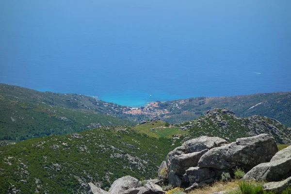 Veduta Aerea Della Città Pomonte — Foto Stock