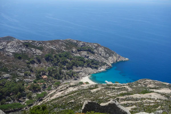 Cala Maestra Praia Ilha Montecristo Antiga Oglasa Mar Tirreno Parte — Fotografia de Stock