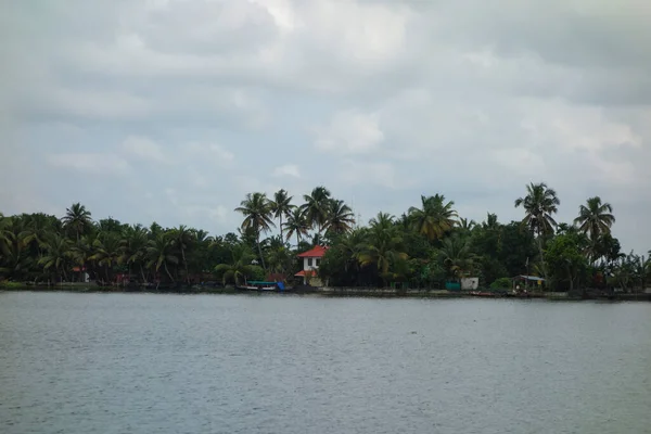 Red Lagunas Salobres Lagos Canales Ríos Kerala India —  Fotos de Stock