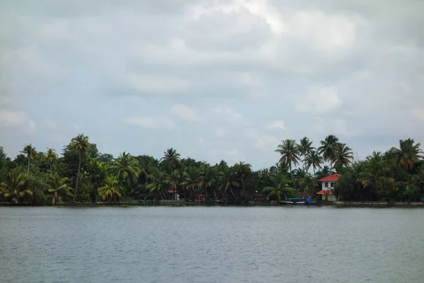 Backwaters Network Brackish Lagoons Lakes Canals Rivers Kerala India — Stock Photo, Image