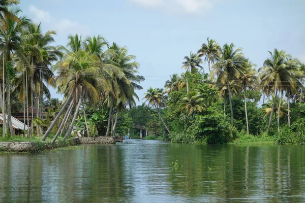 Backwaters Network Brackish Lagoons Lakes Canals Rivers Kerala India — Stock Photo, Image