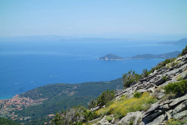 Vista Aérea Desde Monte Capanne Elba Italia — Foto de Stock