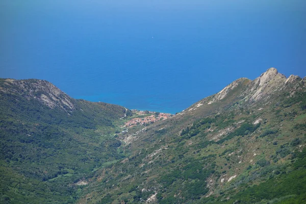 Vista Aérea Ciudad Pomonte Italia — Foto de Stock