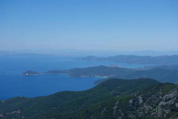 从意大利Elba的Monte Capanne看空中风景 — 图库照片