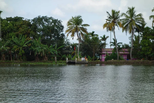 Backwaters Network Brackish Lagoons Lakes Canals Rivers Kerala India — Stock Photo, Image