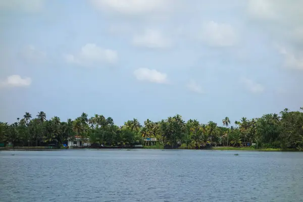 Red Lagunas Salobres Lagos Canales Ríos Kerala India —  Fotos de Stock