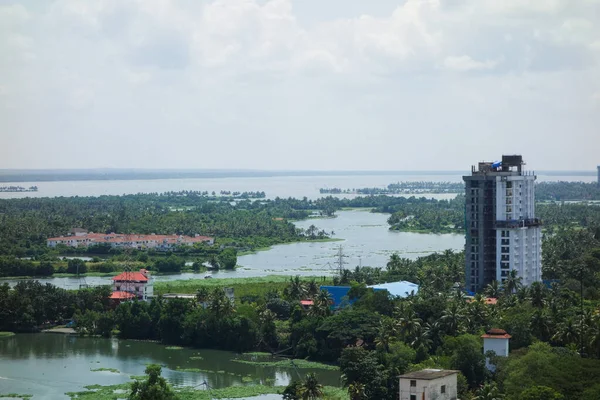 印度科奇市的空中景观 — 图库照片