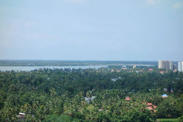 Vue Aérienne Ville Kochi Inde — Photo