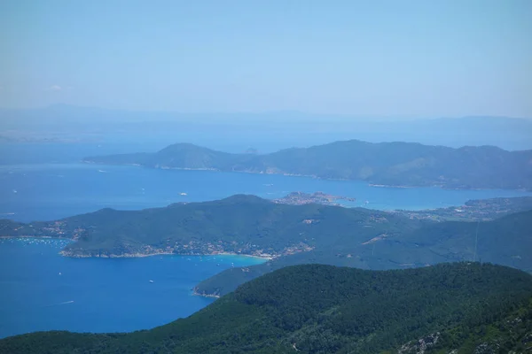 从意大利Elba的Monte Capanne看空中风景 — 图库照片
