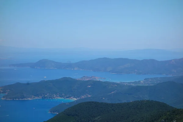 Vista Aérea Desde Monte Capanne Elba Italia — Foto de Stock