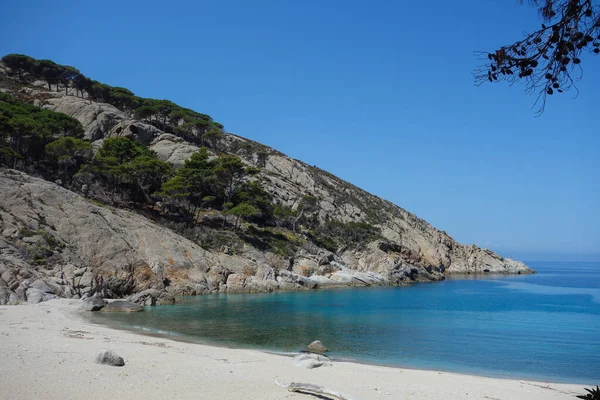 Cala Maestra Playa Isla Montecristo Anteriormente Oglasa Mar Tirreno Parte —  Fotos de Stock