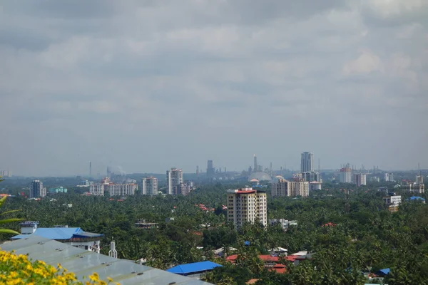 Вид Воздуха Город Кочи Индия — стоковое фото